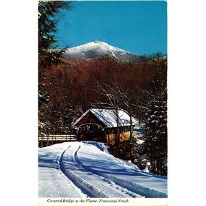 Covered Bridge Flume Franconia Notch New Hampshire Mountain Liberty Postcards